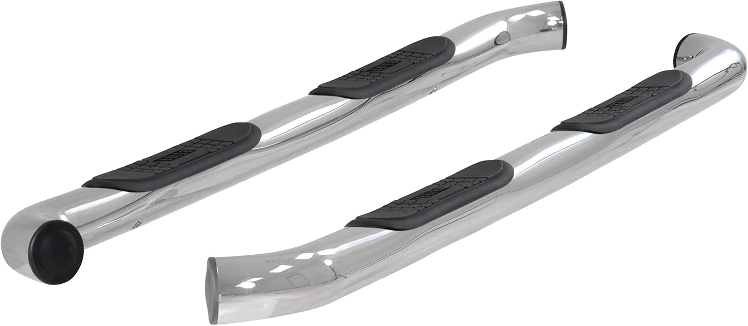 ARIES 203016-2 3-Inch Round Polished Stainless Steel Nerf Bars, No-Drill, Fits Select Ford F-150