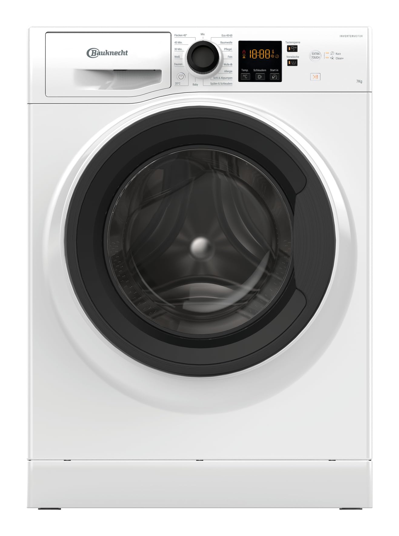 Bauknecht WM BK 7A2JGS Waschmaschine | 7 kg | 1400 U/min | Energieklasse A | Dynamic Inverter-Motor | Kurzprogramme 30/45 Min | Anti-Allergie & Flecken 40°