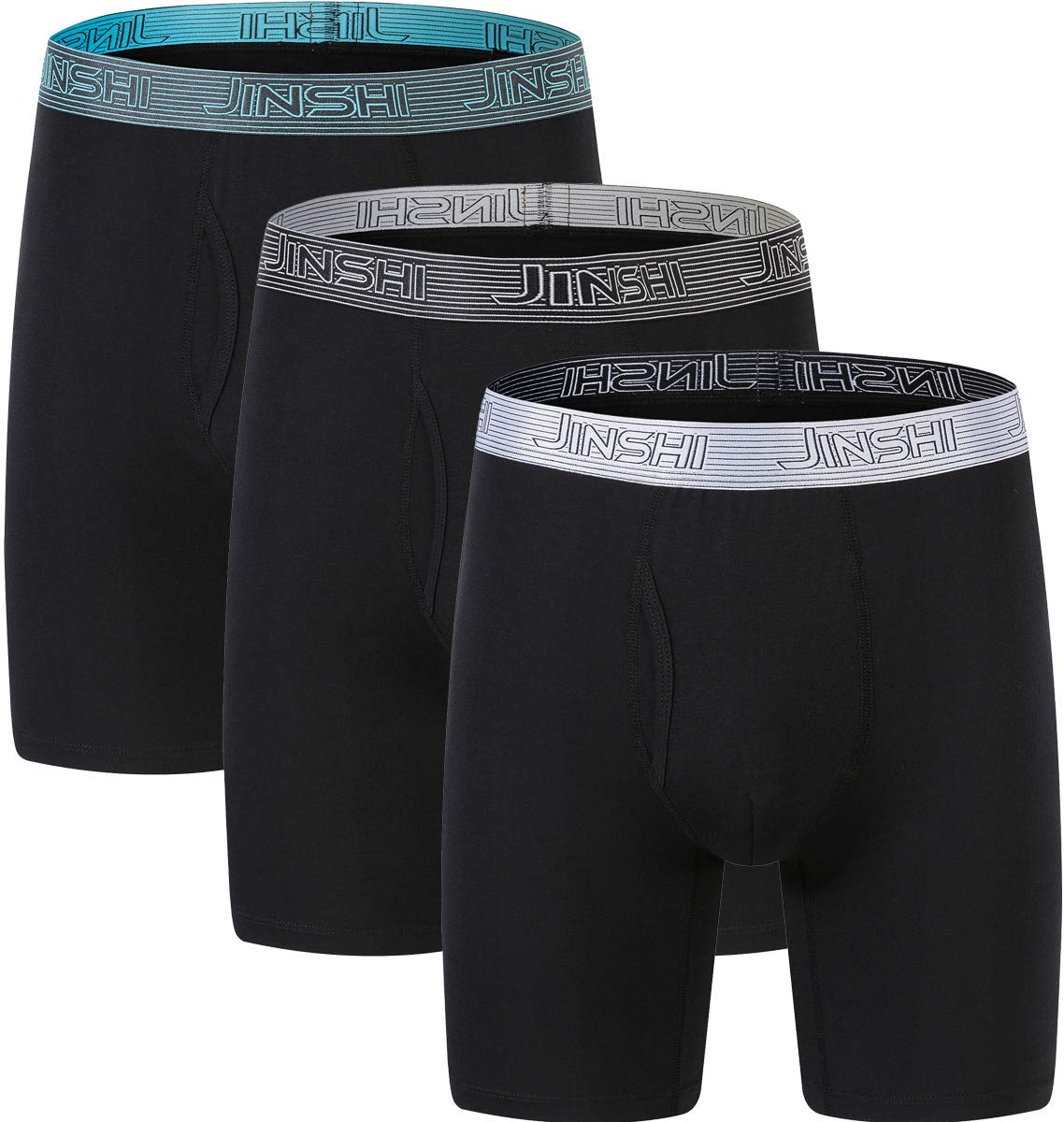 JINSHI Bóxer de Bambú Largos Calzoncillos Cómodos