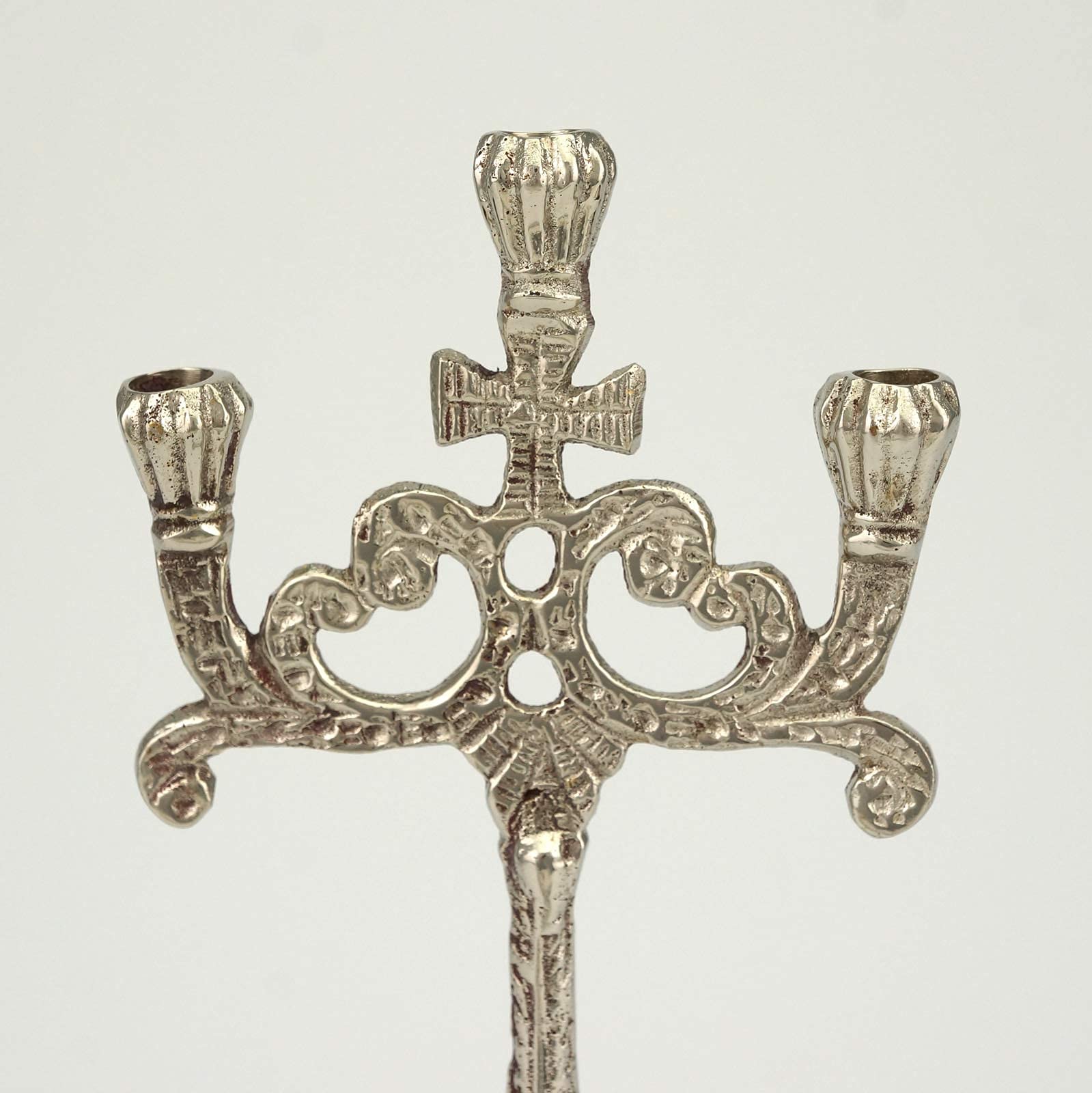Bougeoir conique en laiton orné de deux couleurs Chandelier orthodoxe Icône de m