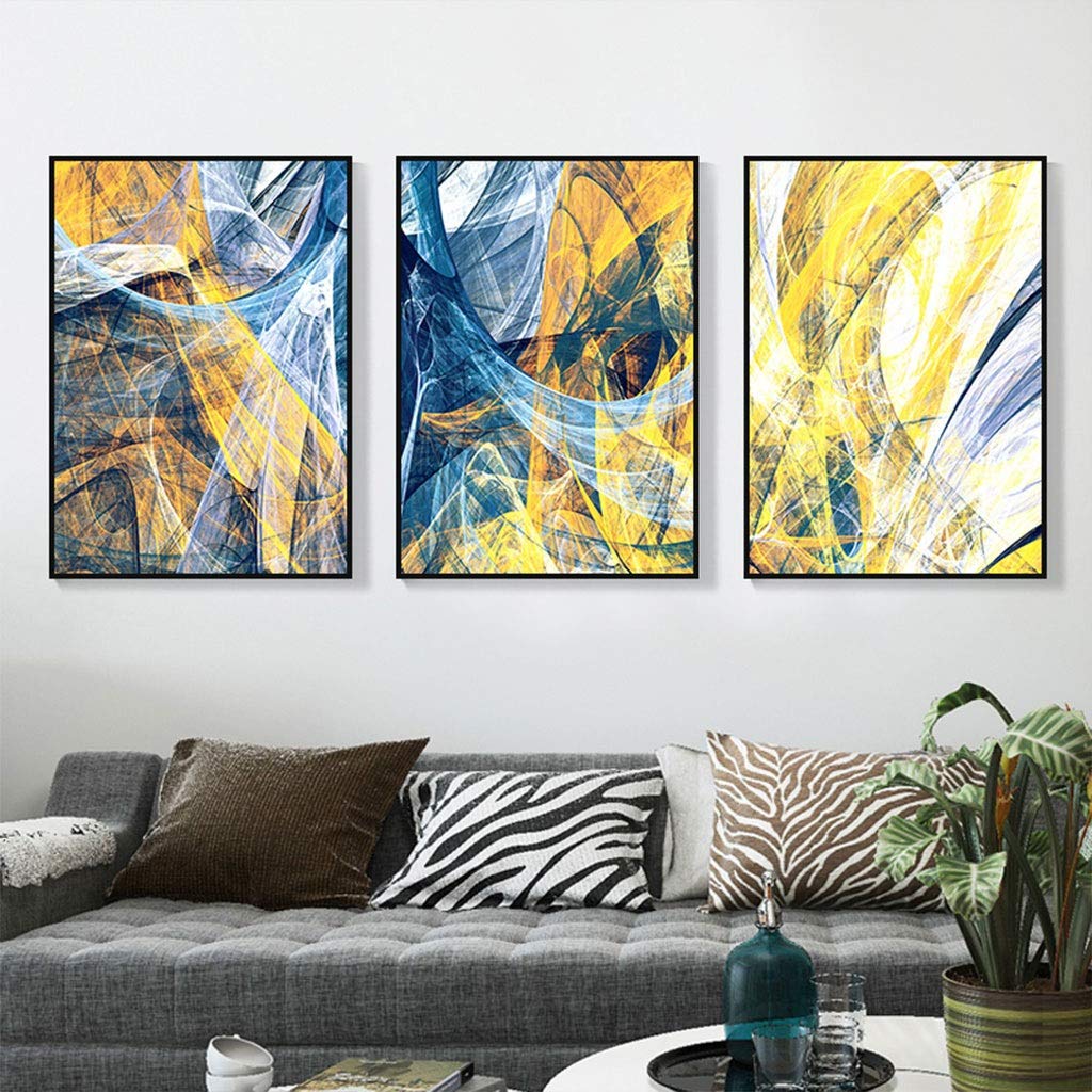Amazon｜三部作のアート壁画絵画モダンリビングルームのソファの背景の