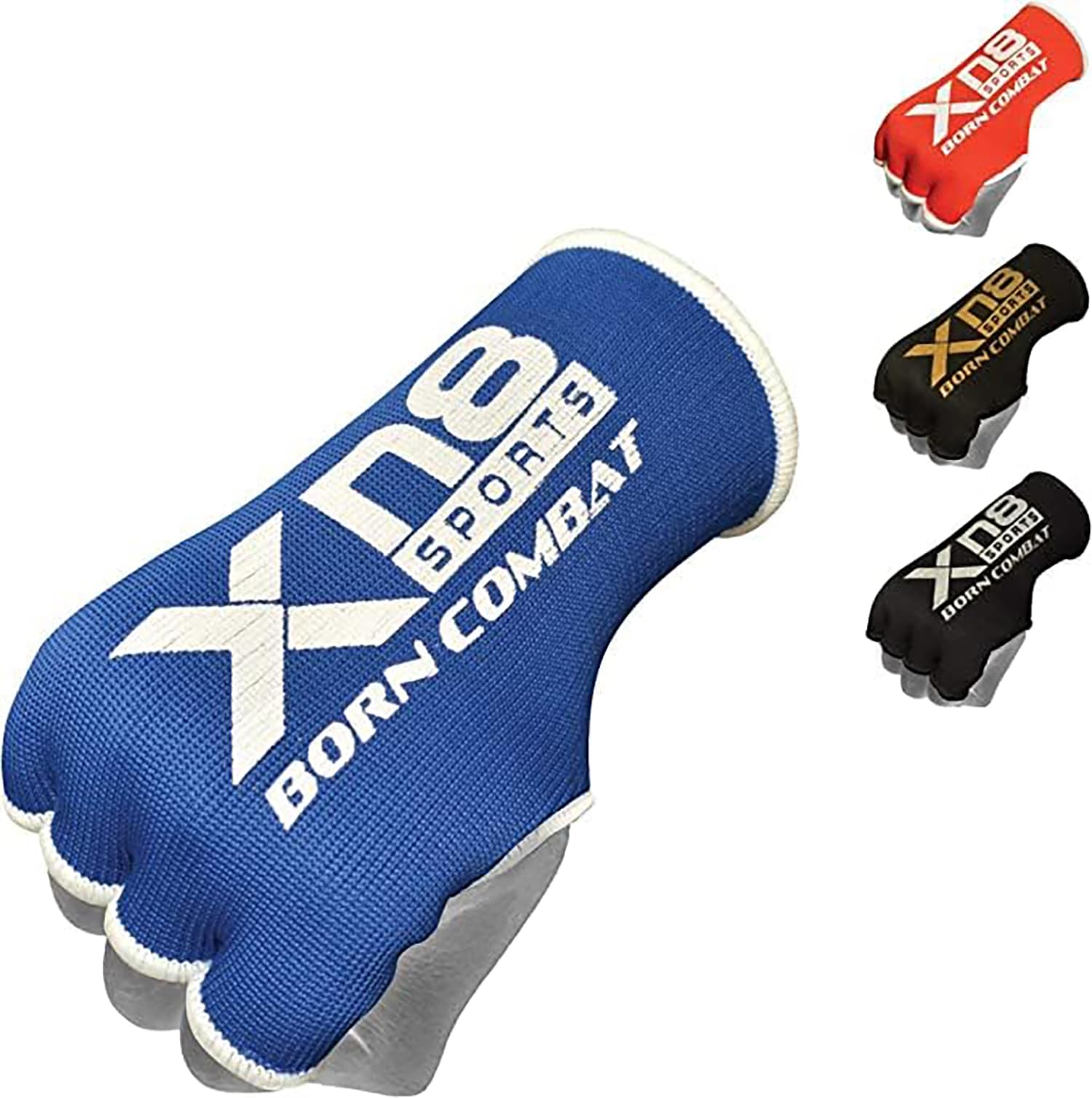 XN8 Boxing Hand Wraps Inner Gloves for Punching - Half Finger Elasticated Bandages under Mitts Fist Protection - Great for MMA, Muay Thai, Kickboxing, Martial Arts Training, Combat Sports