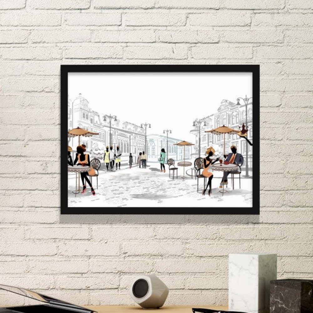 Cadre photo souvenir vacances de France illustration drapeau noir