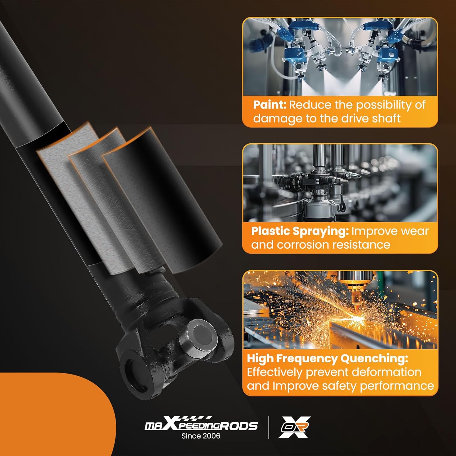 maXpeedingrods 31.929" Front Drive Shaft Propshaft Driveshaft Assembly for Ford Explorer 1997-2001, Ranger 1998-2010 & Mazda B3000 B4000 & Mercury Mountaineer 1998-2001, 4WD Replace# F77A4A376BB