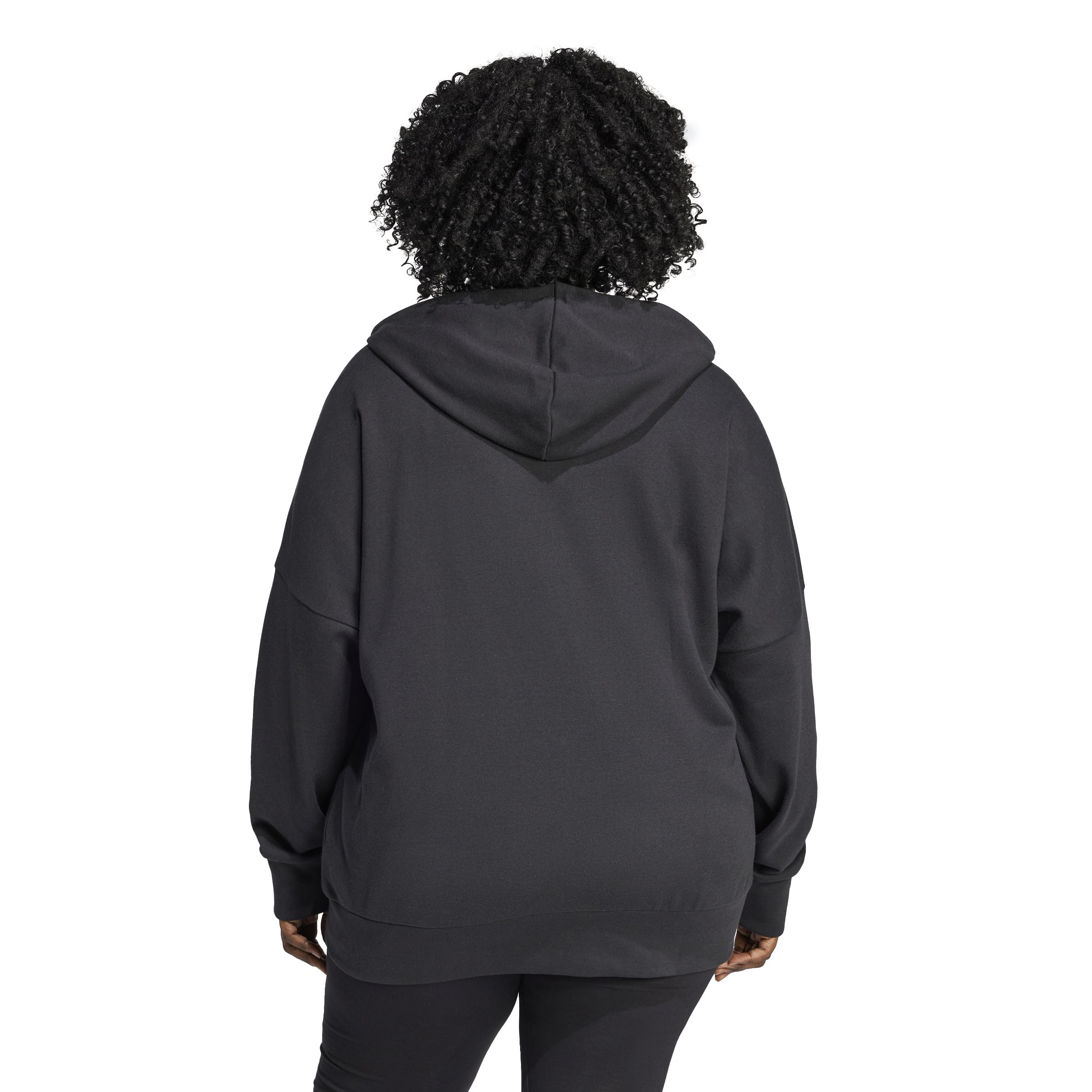 adidas Women's Chaqueta con Capucha Essentials Linear French Terry