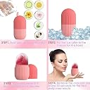 HOBITEQ Hair Scalp Manual Massager Shampoo Brush & Face ice roller massager with Head massager Scalp Scratcher 12 Finger Body Relaxing Hair Massage Soft Silicone (Head Massager+Shampoo Brush +Ice Roller)- Multicolor gallery image