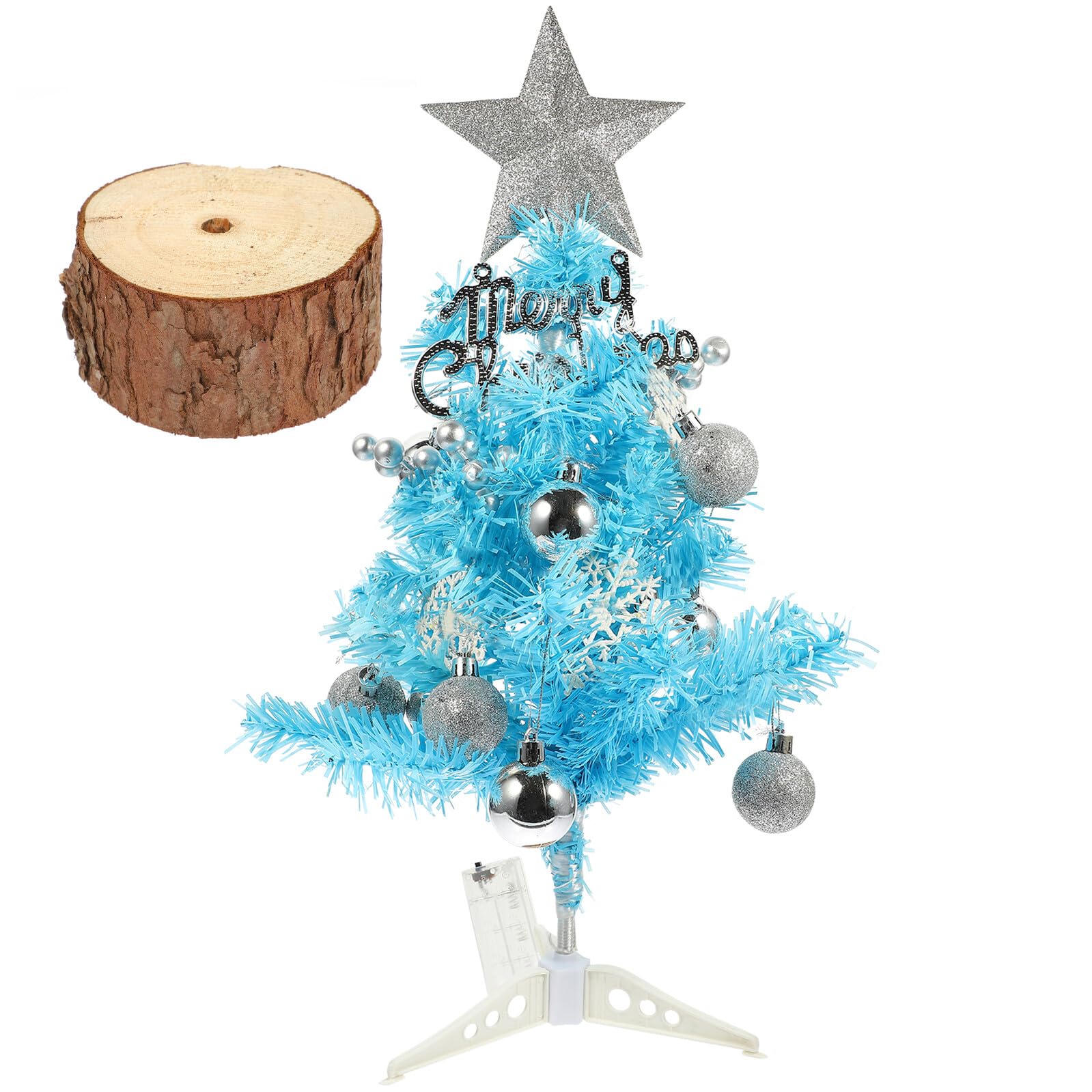 Árbol de Navidad mini de 45 cm sin luces TOGEVAL para decorar espacios pequeños sin cables 1