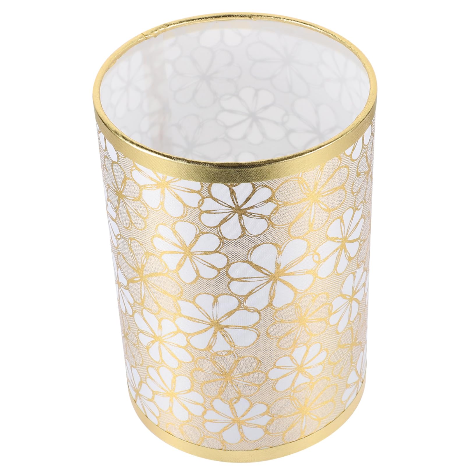 Mikikit Flower Lamp Shade Cover 5.51 Inch Table Lamp Shade Replacement Fabric Lampshade for Indoor Lighting with Simple Floral Design Easy Installation
