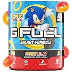 G Fuel Sonic Energy Drink Powder, Pre Workout Caffeine Mix for Gaming, Sugar Free Focus Amino, Vitamin + Antioxidants, 9.8oz (Peach Ring Candy, 40 Servings)