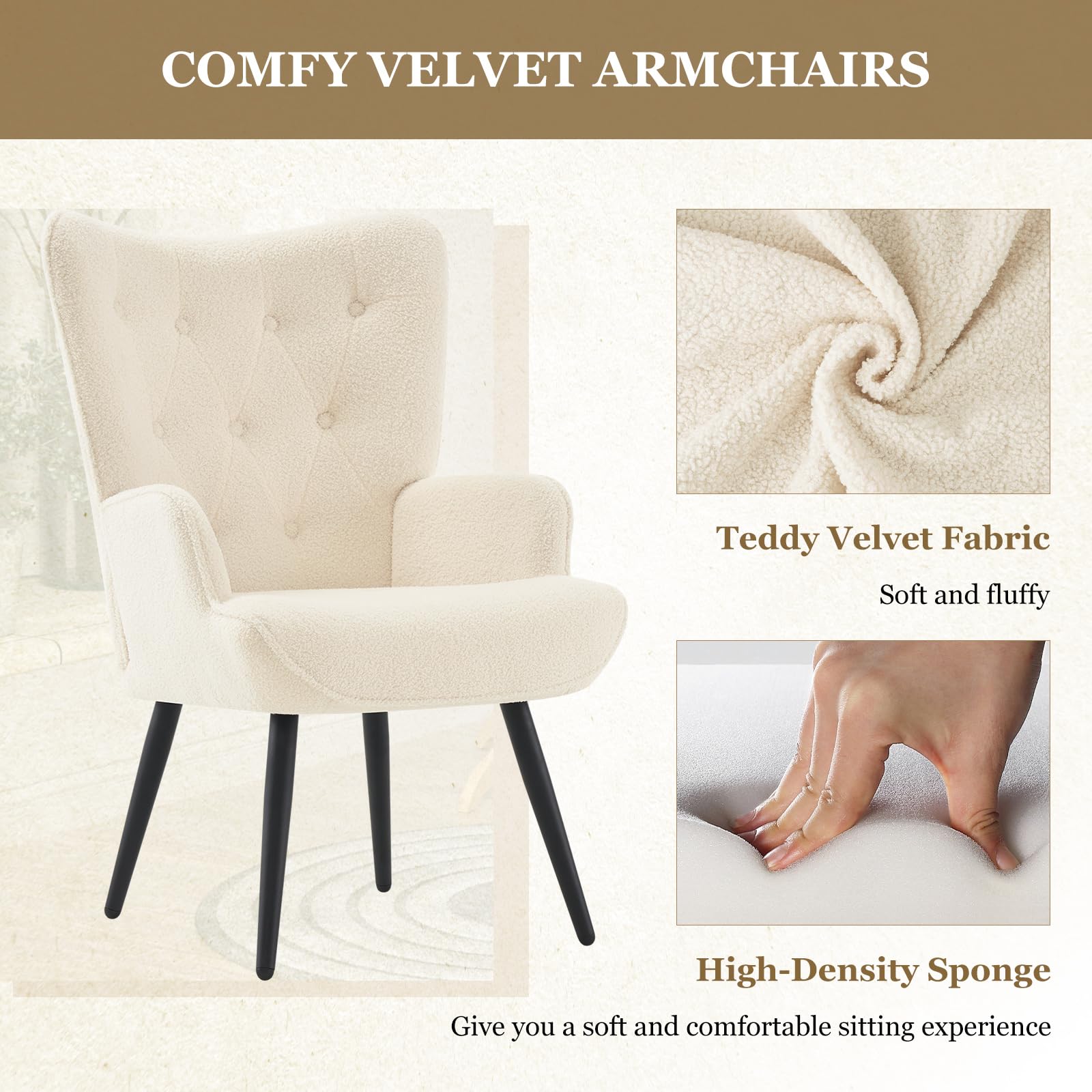 Amazon.co.jp: Furnimart フェイクファー ホワイト アクセントチェア