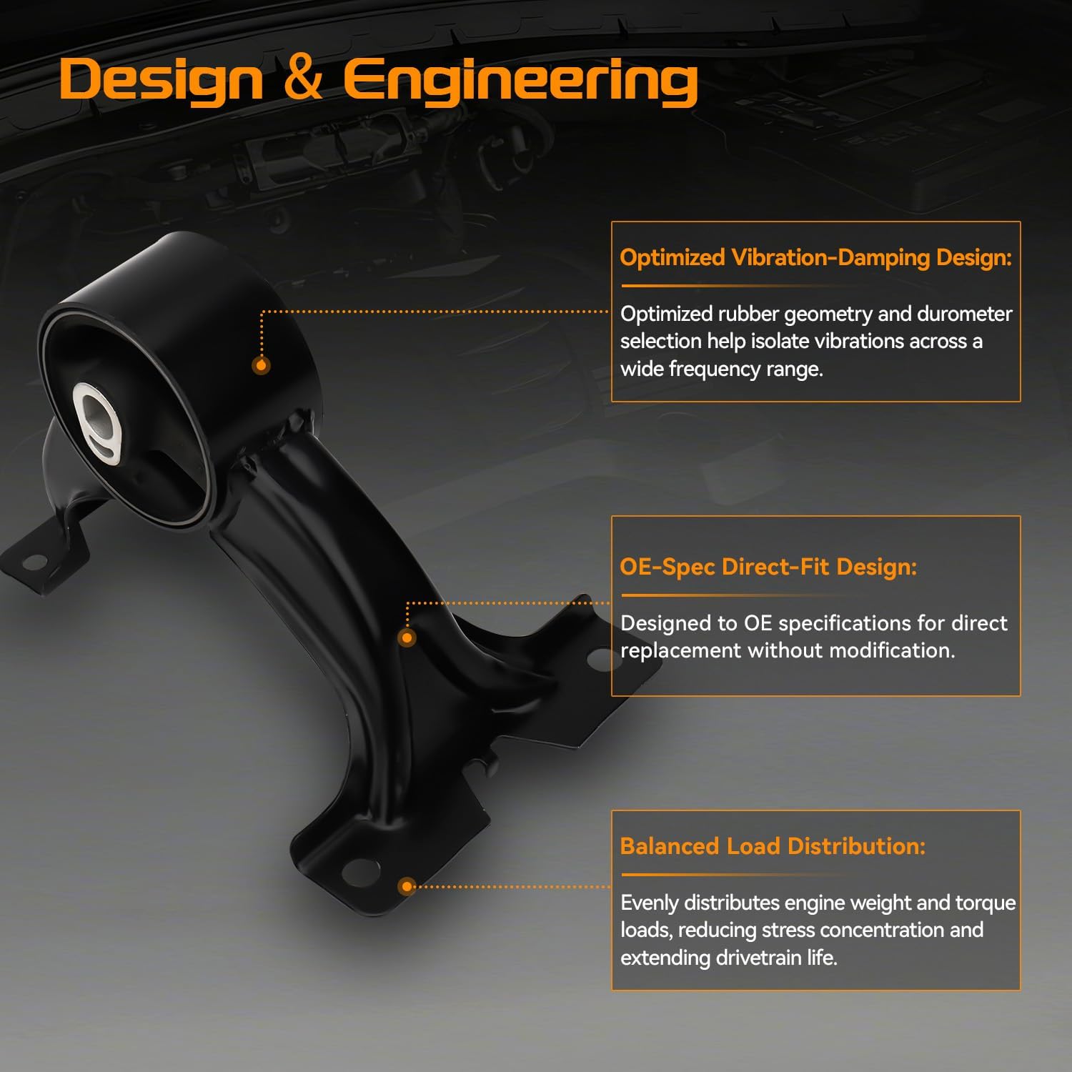 4PCS Engine Motor Mount & Automatic Transmission Mount Set Compatible with Chrysler 200 Dodge Avenger 3.6L 2011-2014; Journey 2011 2012 2013 2014 2015 2016 2017 2018 2019