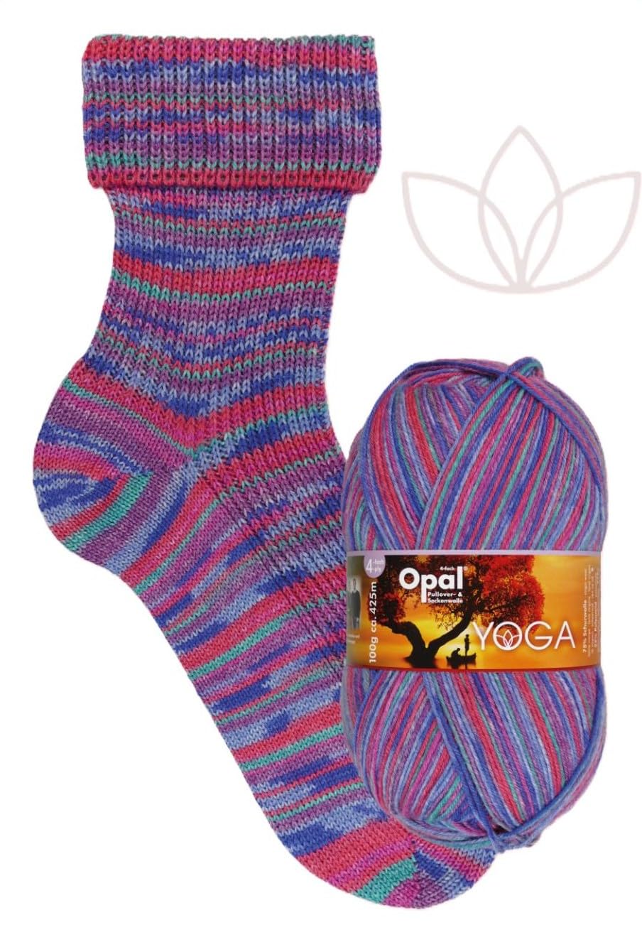 Opal Sockenwolle 4-fach 75% Schurwolle Superwash, 25% Polyamid, 100g Knäuel, 425m Lauflänge, für Socken und Accessoires