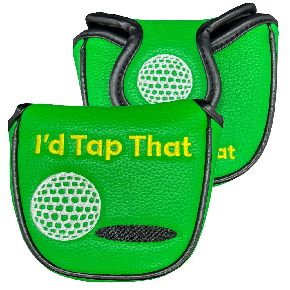 Giggle Golf “Tap that” Golf Club Headcovers – Blade, Mallet & Hybrid Covers. Funny Golf Accessories - Novelty Golf Gifts. Unique Headcovers for Women & Men.