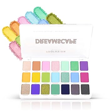 Profusion Cosmetics Artistry 21 Shade Eyeshadow Palette, Highly Pigmented Matte, Shimmer, Satin & Metallic Finishes, Long-Lasting, Blendable Eye Makeup, Vegan & Cruelty-Free, Dreamscape