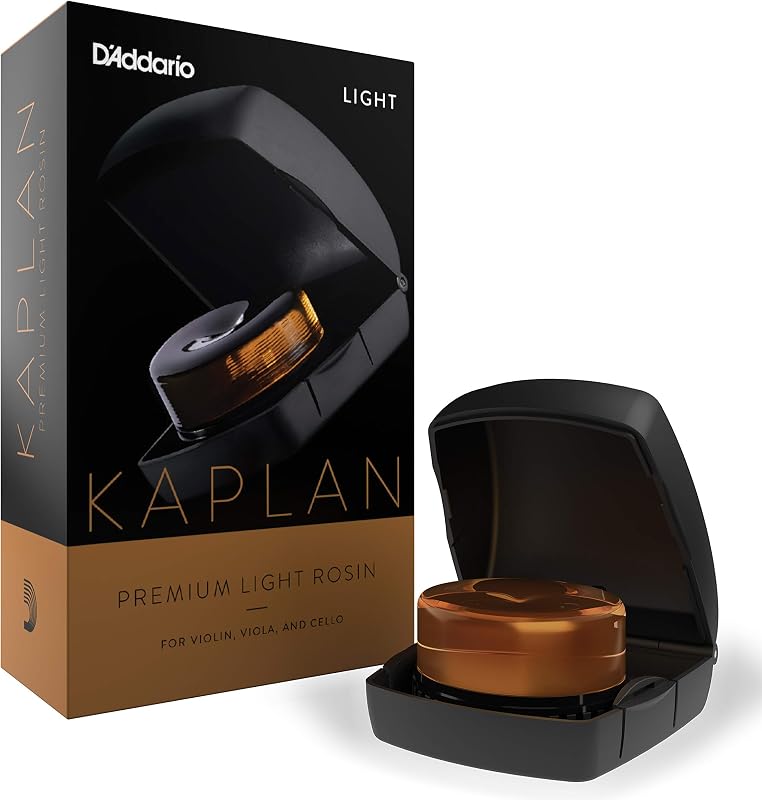 D'Addario Kaplan Premium Rosin with Case, Light | Kaplan premium rosin delivers smooth bow response, reliable grip, clear articulation and consistent tone for strings.