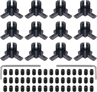 Boeray 12pcs 3-Way End Corner Bracket Connector for 6mm T Slot Aluminum Extrusion Profile 2020 Series, with Screws