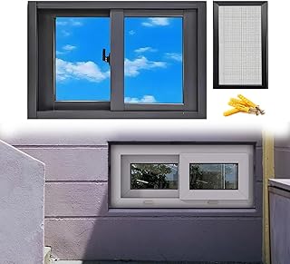 Aluminum Basement Window, 30x20in 30x15in 30x16in Horizontal Shed Window with Locking, House Replacement Windows with Tempered Glass and Screen for Basement Garage or Shed(Black,W30xH20in)