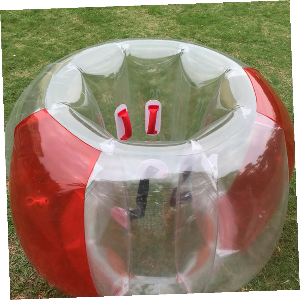 ibasenice Palla Di Collisione Palla a Bolle Giocattolo Esterno Giocattoli Da Trampolino Giocattolo Gonfiabile Giocattoli Da Calcio Palla Paraurti Umana Rosso