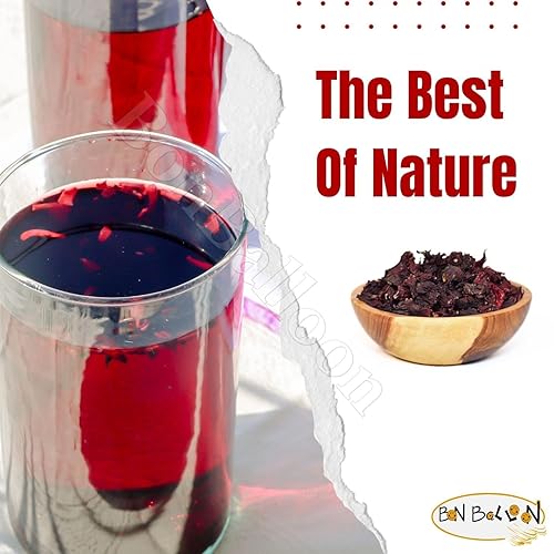 Miniatura 8 de Seco Roselle Hibiscus Egipcio Aswani Té de hierbas sueltas Flores orgánicas Karkade Té saludable - Vitaminas Rico sin cafeína - Té caliente y helado