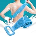 TEKCOOL Silicone Body Back Scrubber, Double Side Bathing Brush for Skin Deep Cleaning Massage, Dead Skin Removal Exfolia