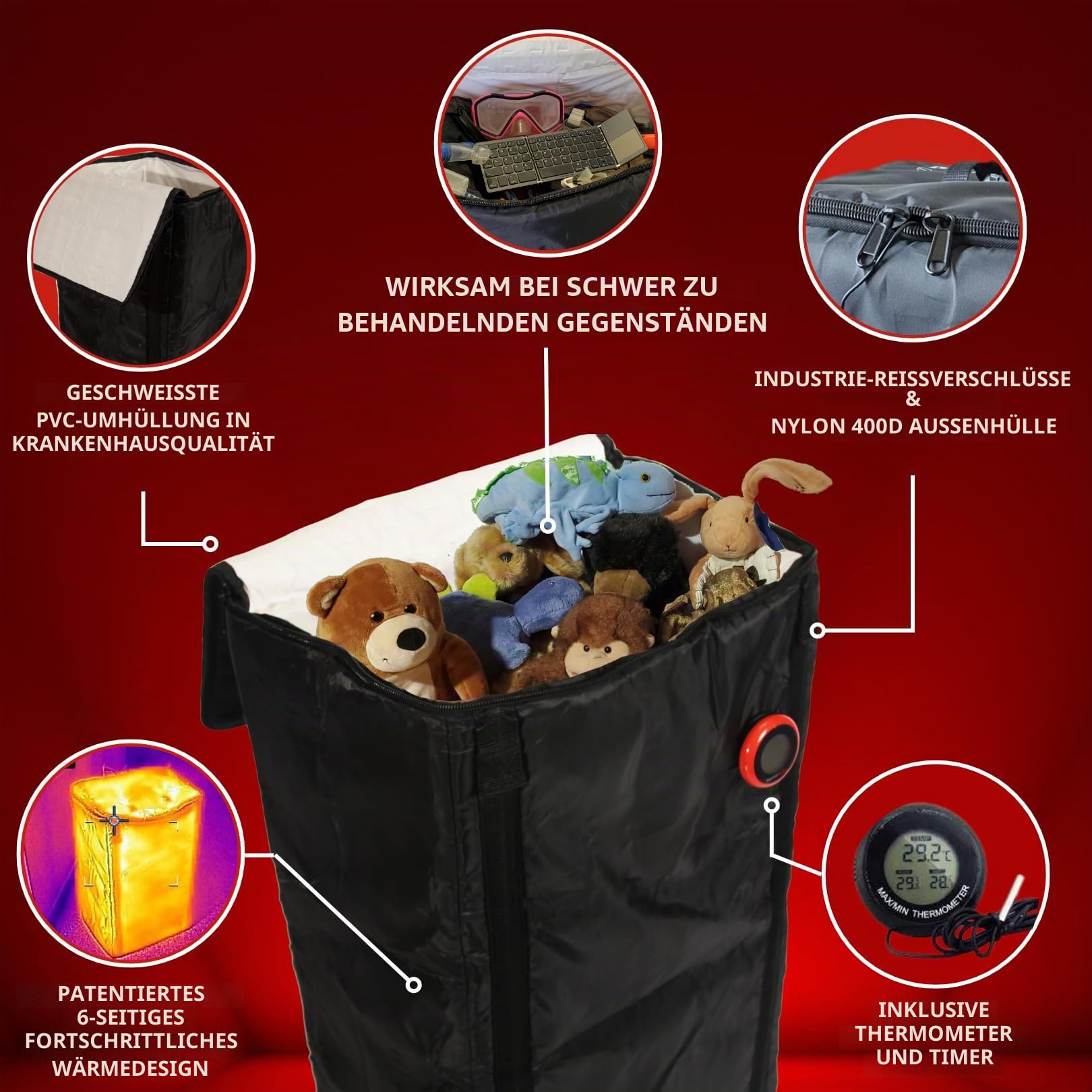 Ranger Bettwanzen-Heizung, aktualisiertes Design für 2019, 100% , um kritische Temperatur zu erreichen, wird von Profis und Hausbesitzern verwendet.
