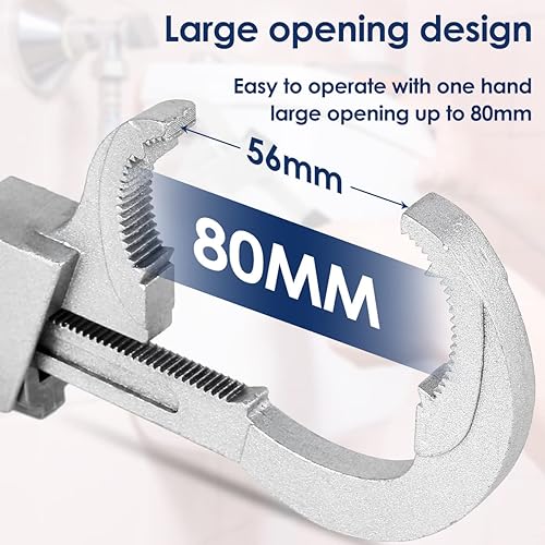 Miniatura 2 de Llave universal ajustable de doble extremo, grifo multifuncional 4 en 1 herramientas de plomería para fregadero, juego de llaves con 3 ranuras para
