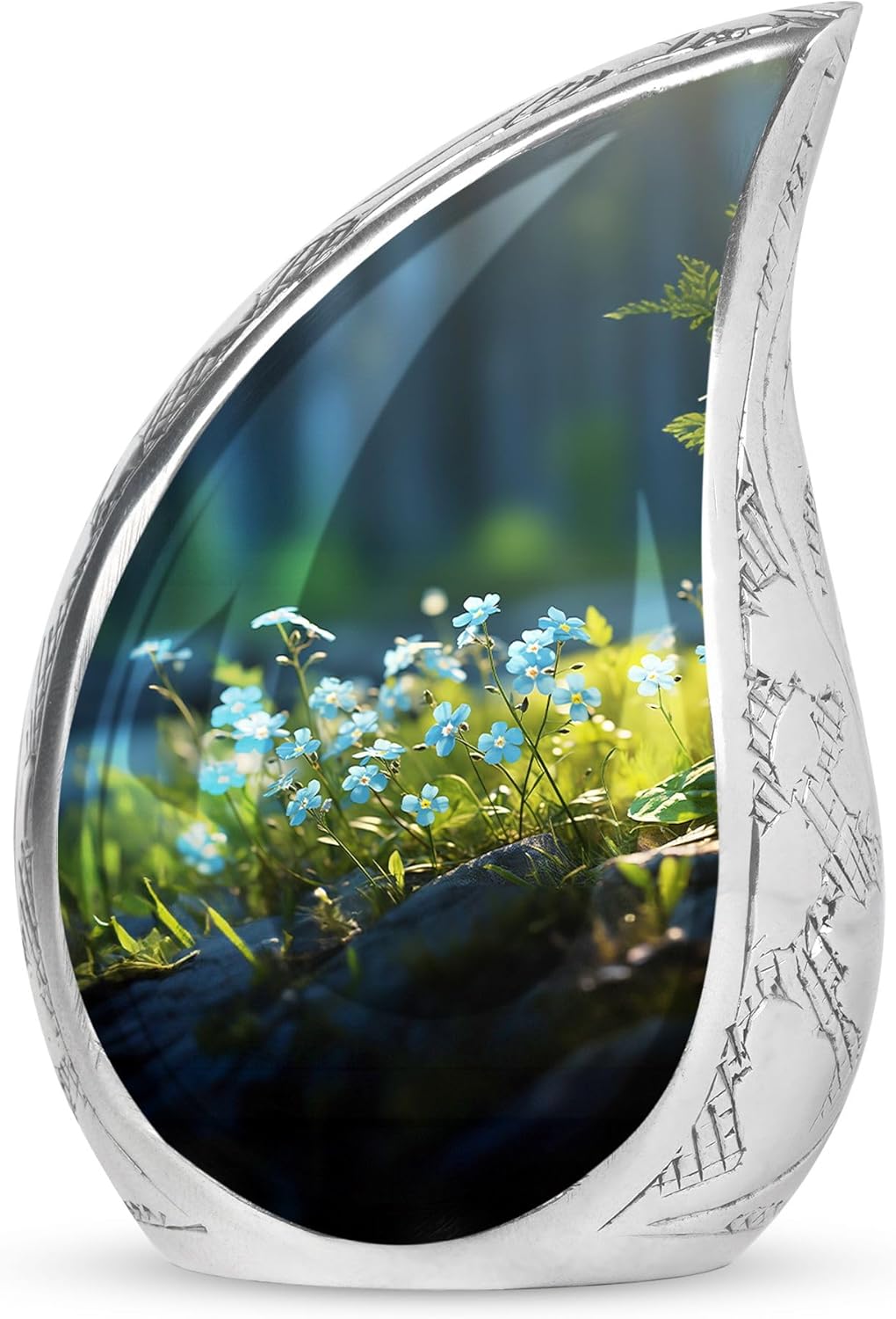 Flowers Urn, Unique Urns for Human Ashes, Large Urns for Human Ashes Adult Male, Funeral Cremation Urns for Male & Female, Decorative Urn for Human Ashes, Adult Urn for Ashes, Cremation Urn 10 Inches