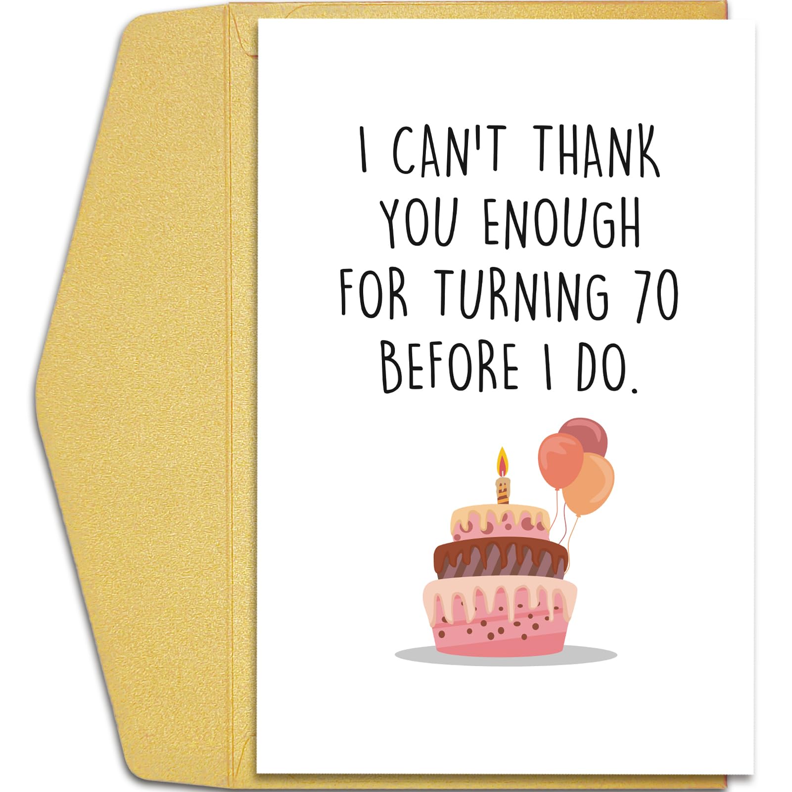 Qiliji 70th Birthday Card for Men Women, Funny 70th Birthday Card, 70 Years Old Birthday Card for Him Her, 70th Bday Card for Husband Wife Friend