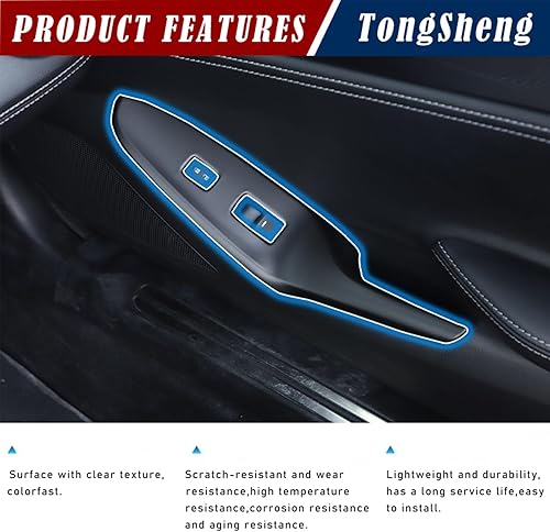 Miniatura 4 de Compatible con Mazda MX-5 ND Miata 2016 2017 2018 2019 2020 2021 2022 2023 automóvil ABS 4 piezas para puertas delanteras y traseras, aspecto