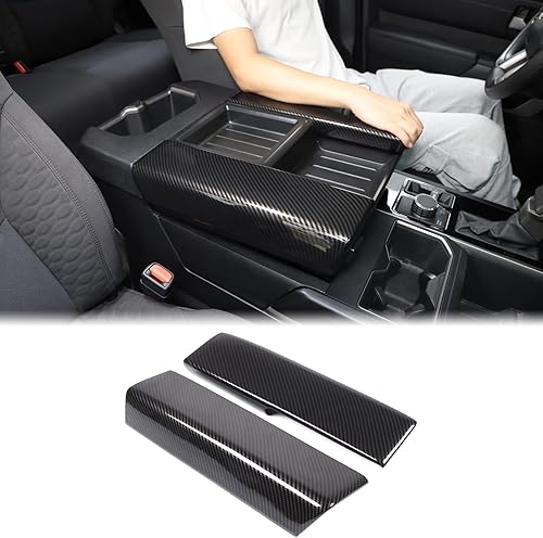 Miniatura 8 de Funda protectora para reposabrazos de consola central de automóvil compatible con Toyota Tundra 2022 2023 Sequoia 2023 Central Apoyabrazos Caja de
