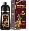 Bablabear Chestnut Brown Hair Color Shampoo for Gray Hair Instant Hair Dye Shampoo for Men & Women-3 in 1 Color Shampoo for Dark Hair-Colors in Minutes-Long Lasting-Safe & Easy to Use