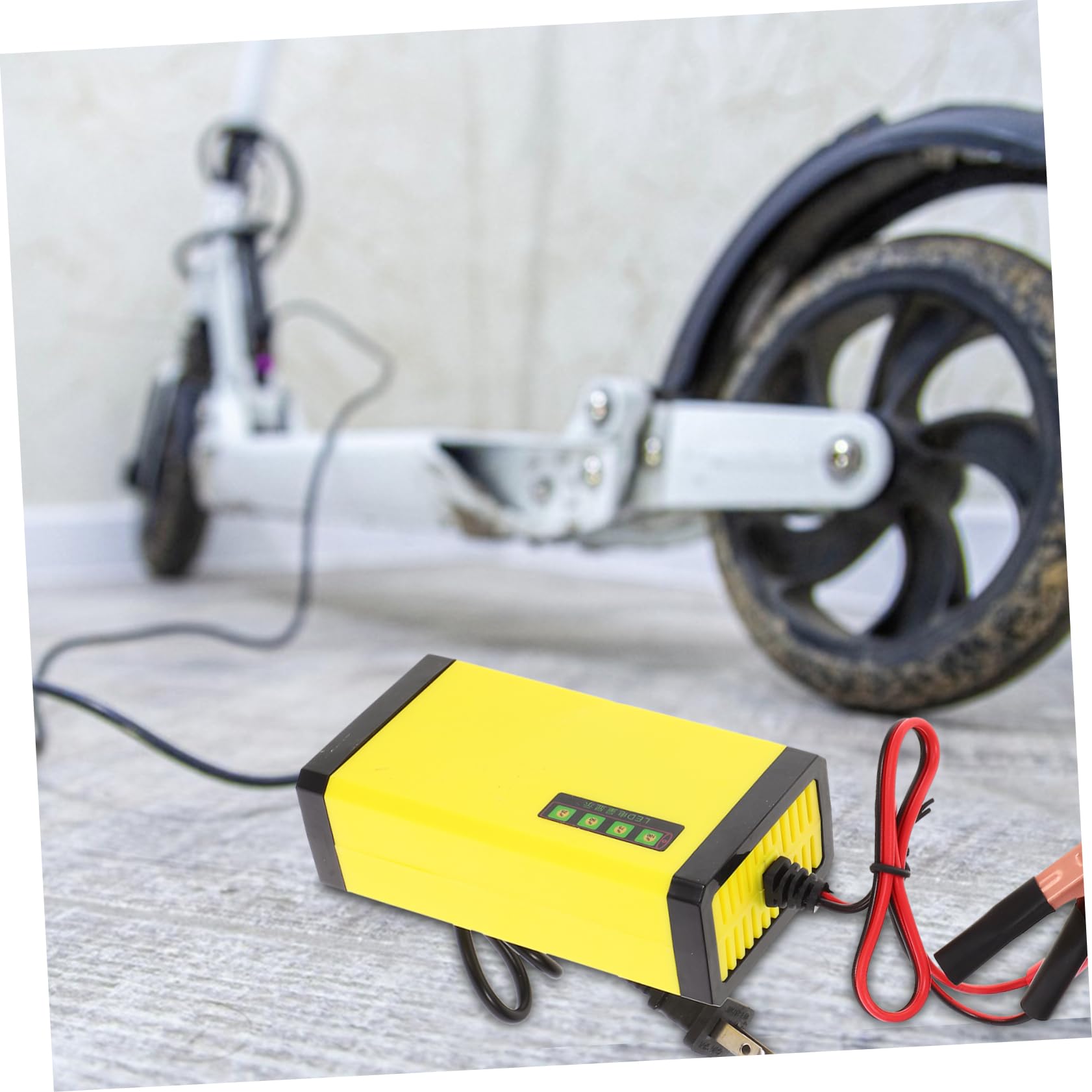 Beatifufu Digital Display Battery Charger for 12v Motorcycle Portable and Easy to Use