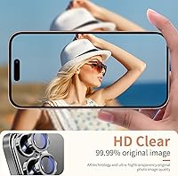 Vista 2 de Paquete de 2X2 Protector de Lente de Cámara para iPhone 17, iPhone 16 Plus/ 16 Protector de Pantalla de Lente de Vidrio Templado Cubierta de Cámara