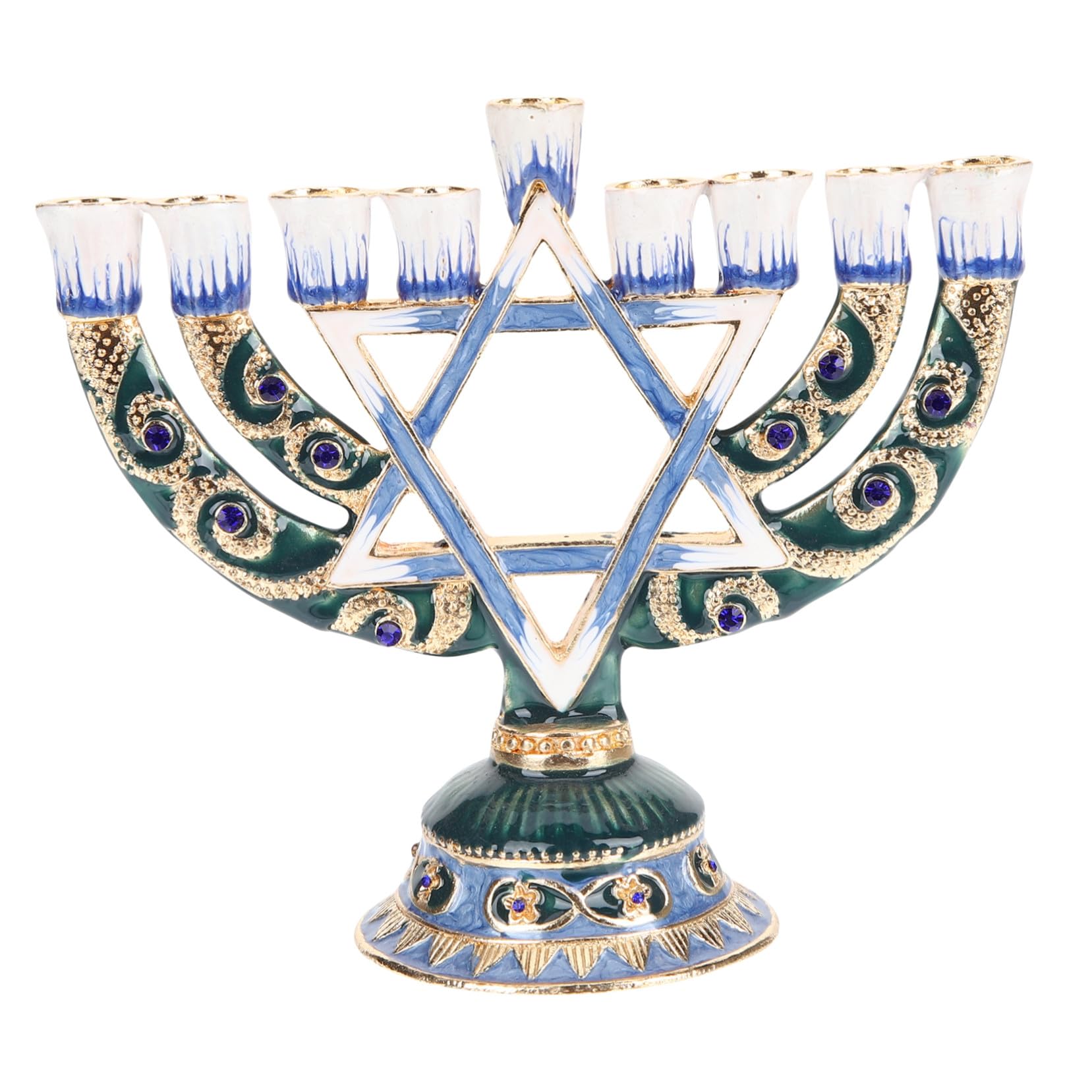 Candelabro Judío de 9 Brazos Retro para Hanukkah Decorativo