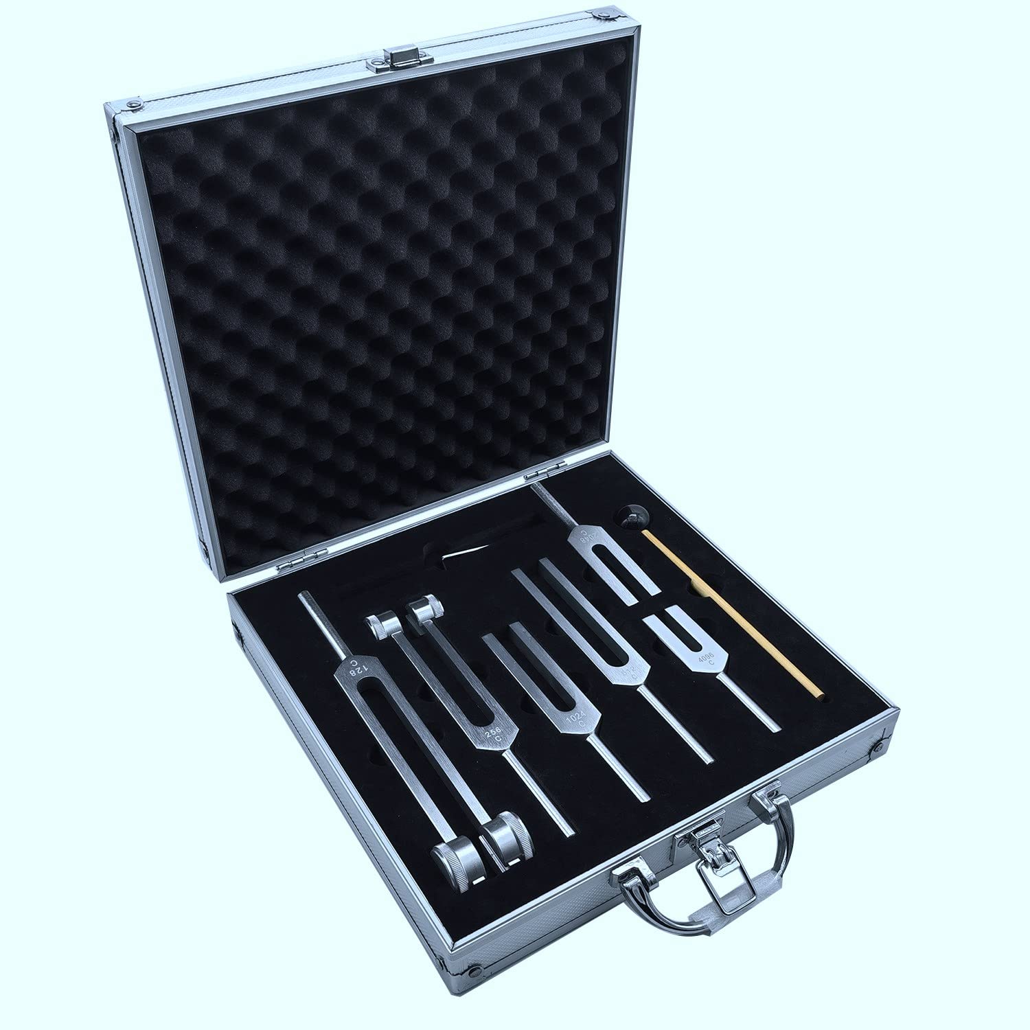 Misamo 128Hz 256Hz 512Hz 1024Hz 2048Hz 4096Hz Heilchakra Stimmgabel Hammer Werkzeug für Klangheilungstherapie
