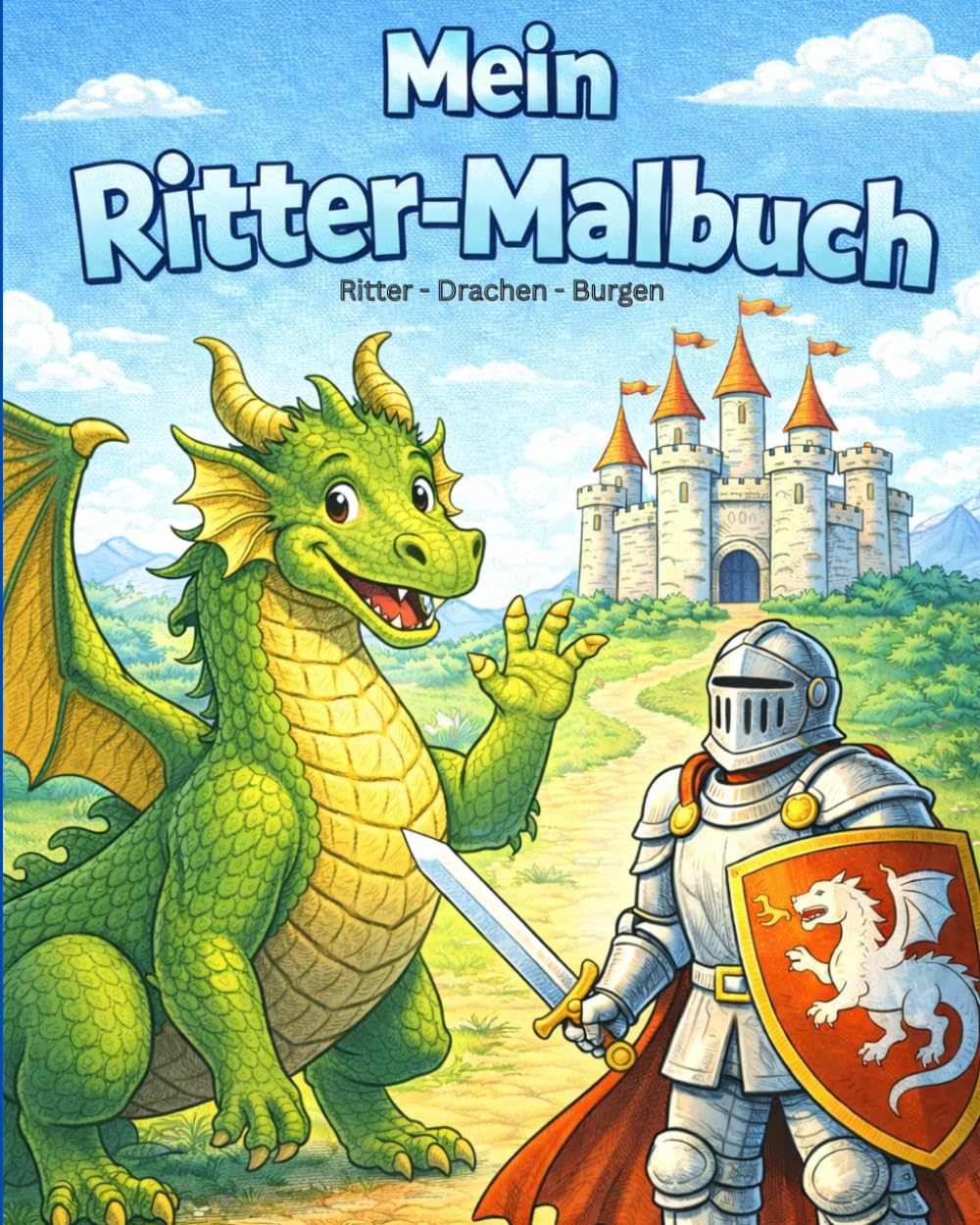 Mein Ritter- Malbuch: Ritter - Drachen - Burgen