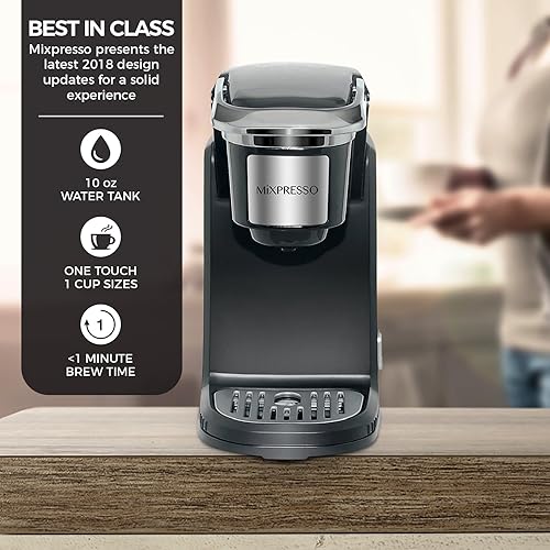 Miniatura 4 de Mixpresso Coffee - Cafetera para una sola taza - Compatible con K-Cups