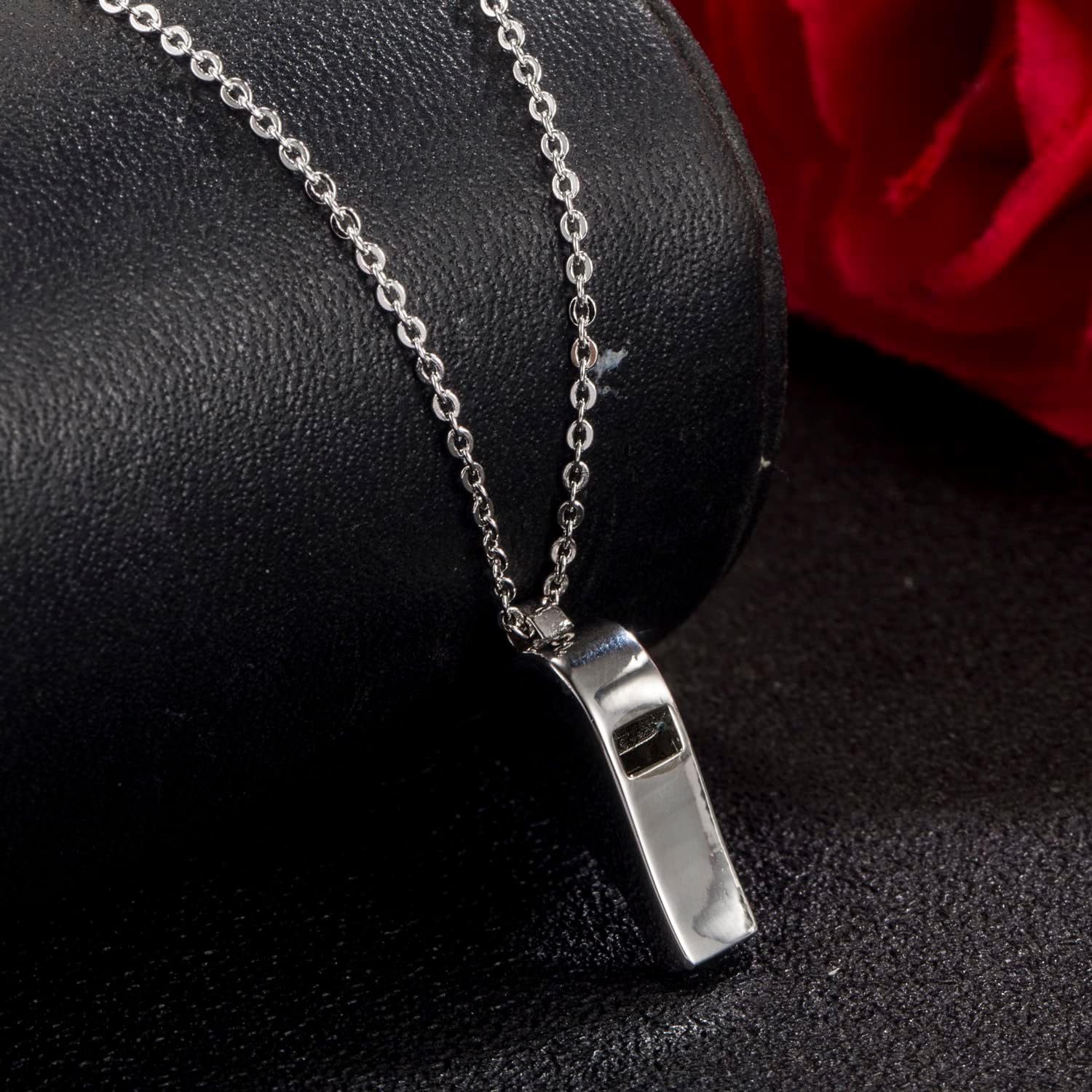 H&Beautimer 925 Sterling Silver 18/20'' Rolo Chain Necklace Creative Whistle Pendant Necklace For Women Jewelry Necklace Birthday Gift With Gift Box