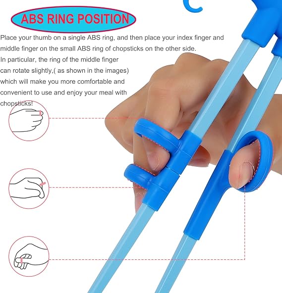 Kids Chopsticks, 4 Pairs Animal Toddler Training Chopsticks for Kids, Reusable Beginners Learning Chopsticks with Silicone Finger Guide,Fun Everyday Dining Tool for Kids.