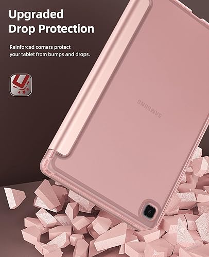 Miniatura 5 de MoKo Funda compatible con Samsung Galaxy Tab A7 Lite de 8.7 pulgadas SM-T225T220T227, funda inteligente delgada y ligera con soporte triple de TPU