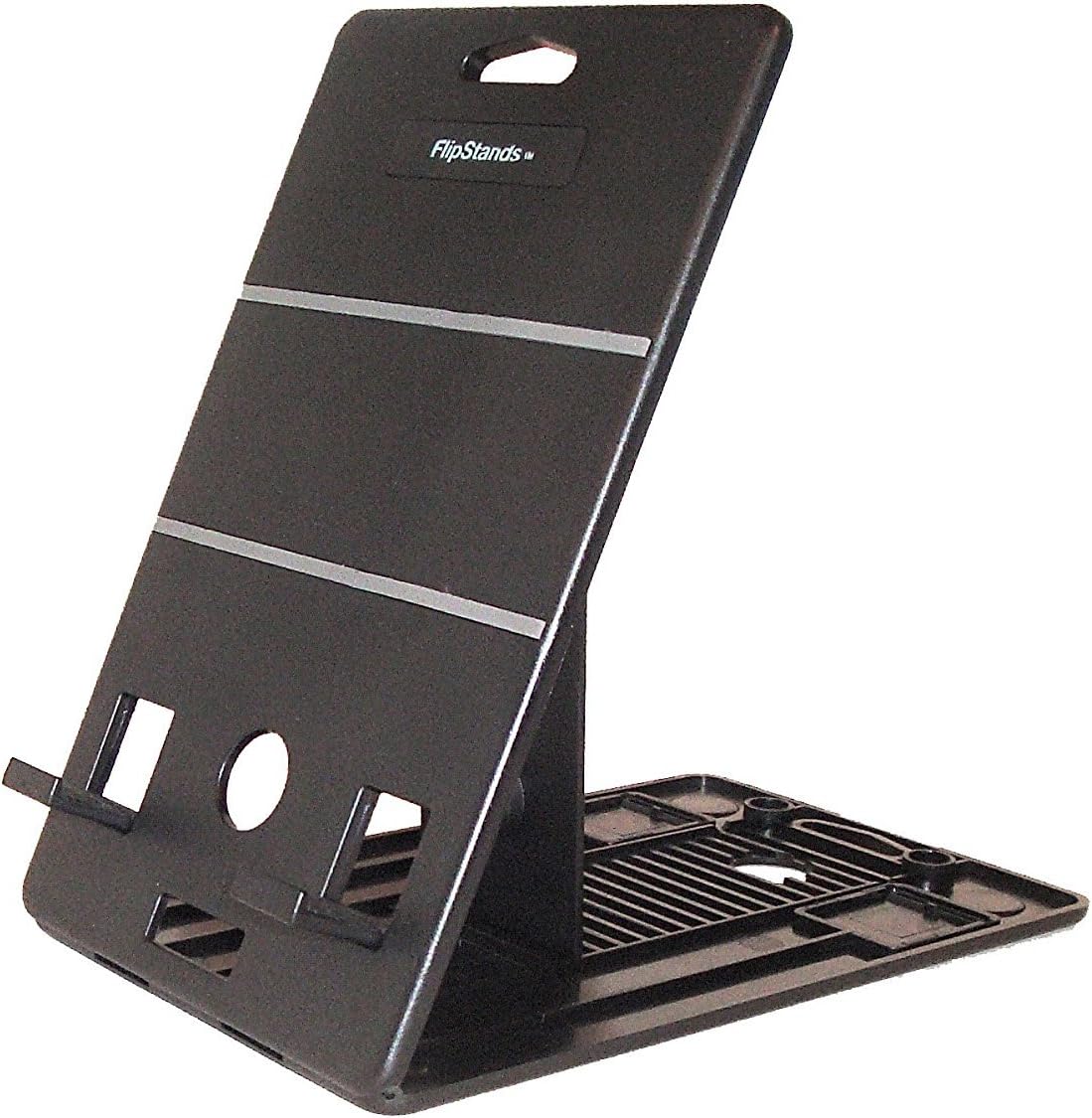 FlipStands Pro - New, Compact, Universal, Portable Multi-Adjustable Tablet Stand for The iPad Pro 9.7". 10.5" & 12.9" and All Other Tablets. (Black)