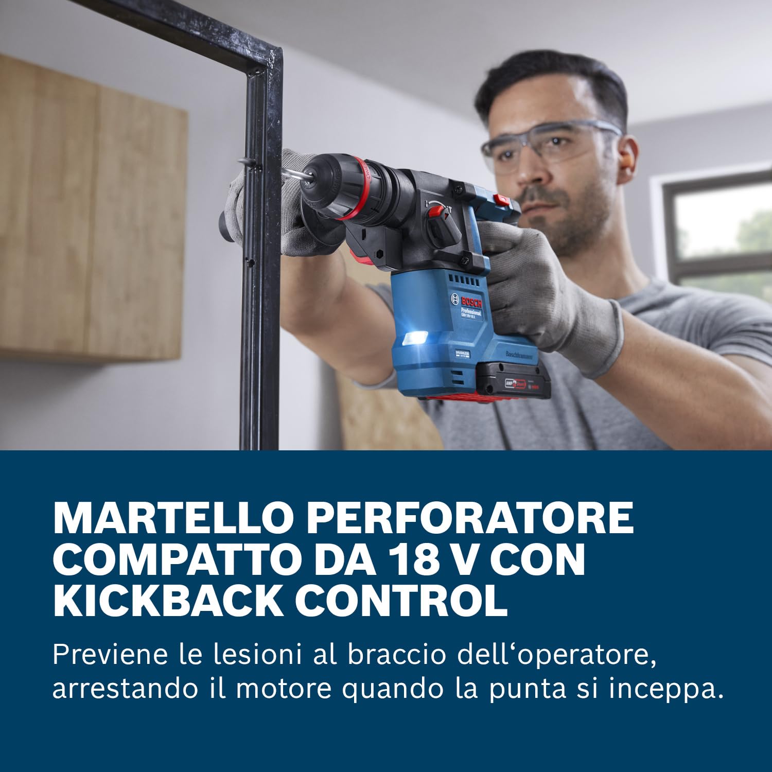 Bosch Professional 18V System Martello perforatore a batteria GBH 18V-18 (SDS Plus)