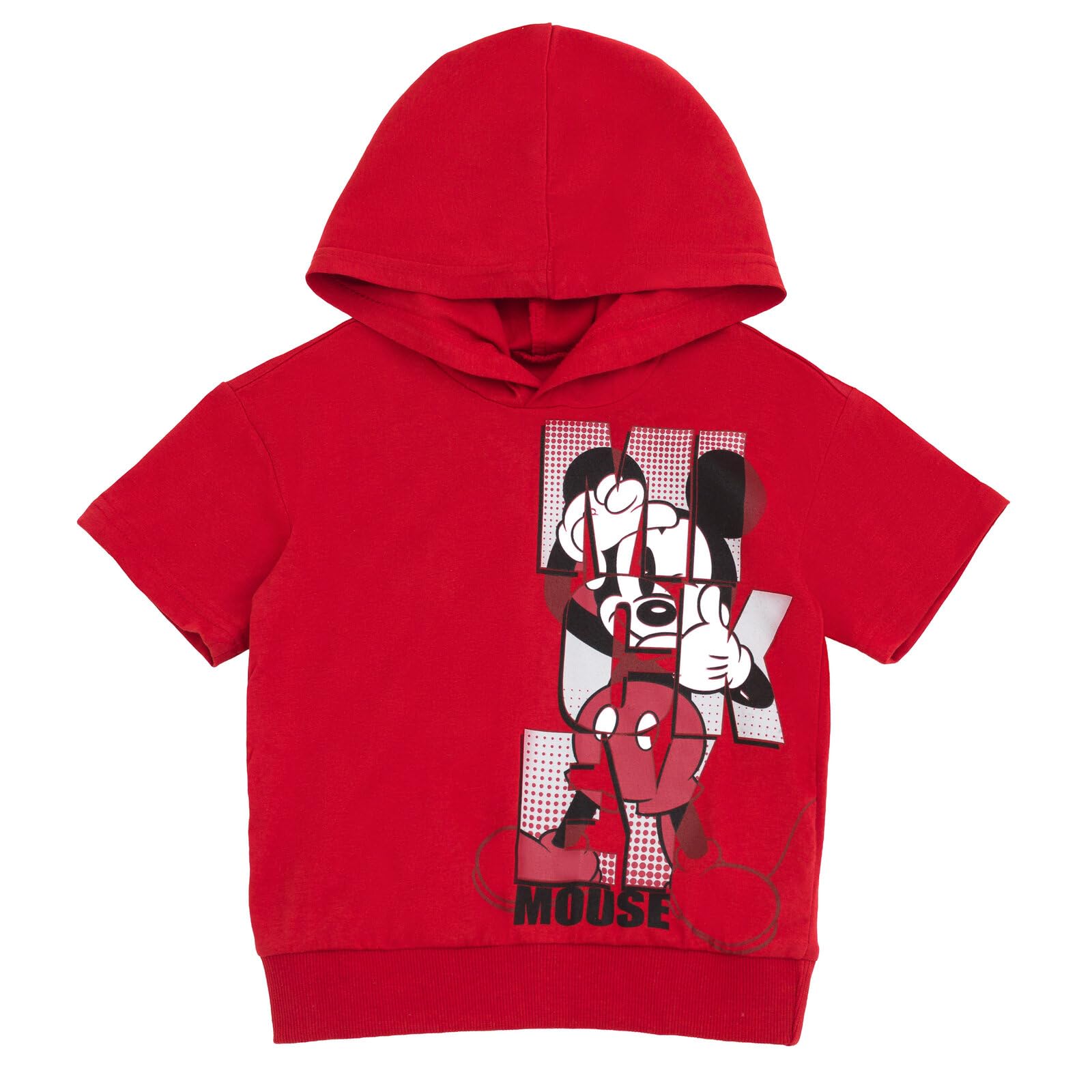 Disney Junior T-shirt z kapturem i polarowe spodnie joggery strój zestaw dla niemowląt do dużych dzieci rozmiary (12 miesięcy - 14-16)