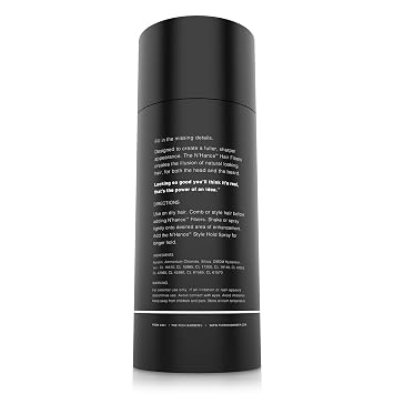 The Rich Barber NHance Hair Building Fibers, 3 Month Supply - Barber Hair Thickening Fibers, 25 grams - Grey Hair Concealer Spray - Sharper Hairlines, Thicker Beard & Fuller Hairstyling (Black)