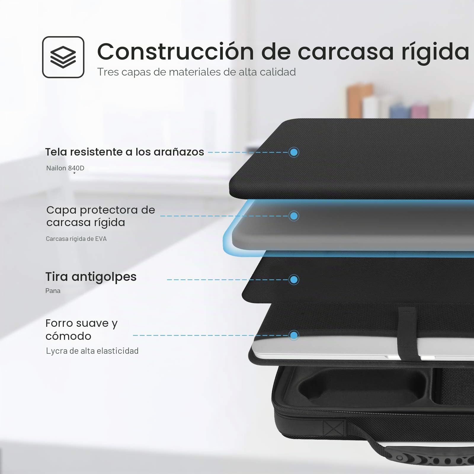 Smatree - Funda rígida para ordenador portátil de 14 pulgadas MacBook Pro 2021/13,3" MacBook Pro/MacBook Air /12,3 pulgadas Surface Pro X/8/7/6/5 de 13,3 pulgadas, color negro