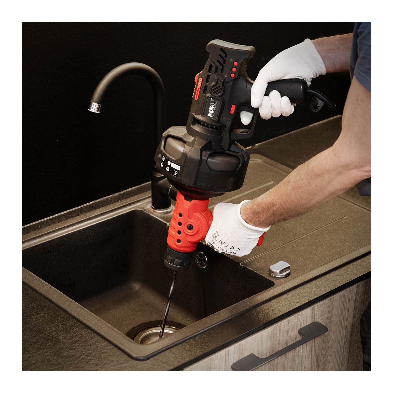 Sturalavandini A Pompa Am-Tech S1502 - Medio, Con 2 Ventose Intercambiabili Per Lavandini E Docce - Foto 4