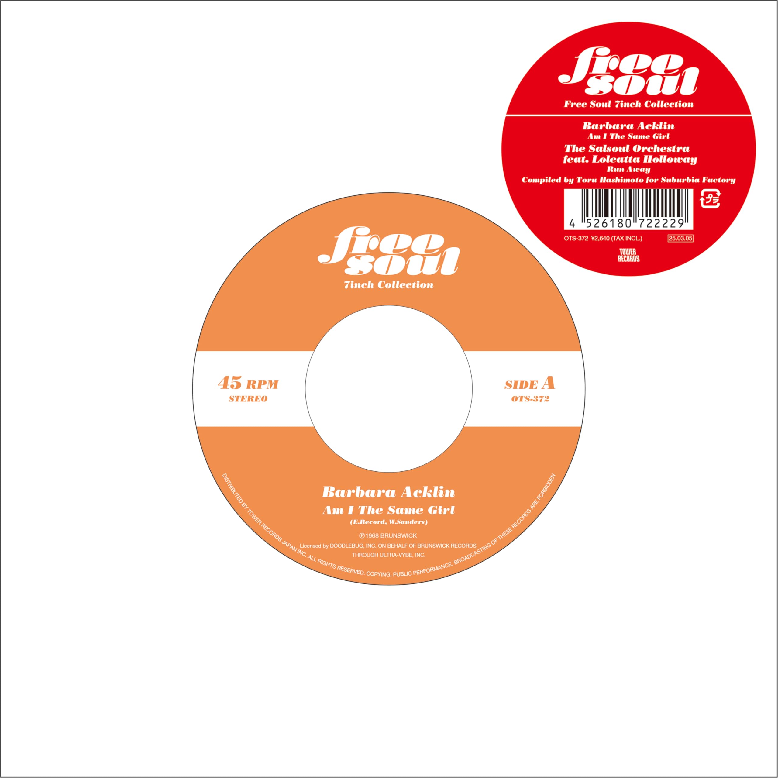 Amazon.co.jp: Am I The Same Girl / Run Away (Free Soul 7inch