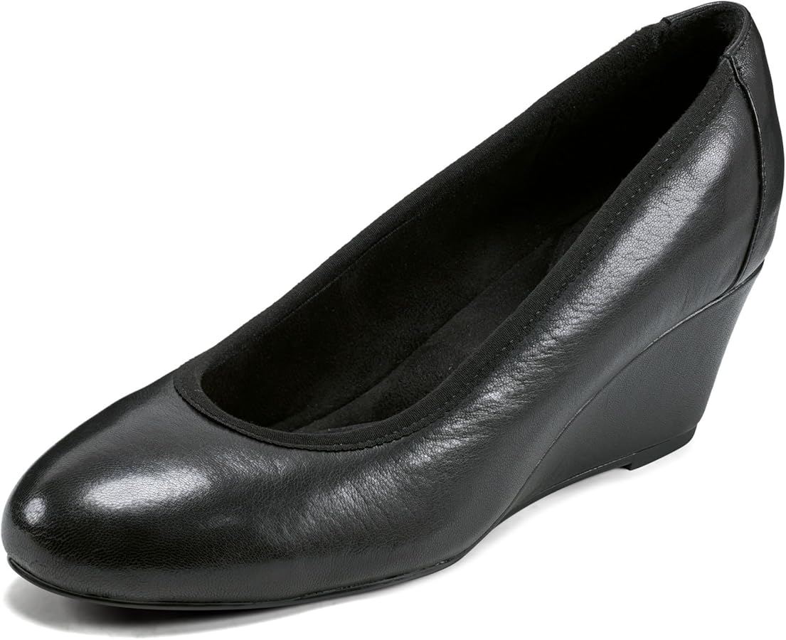 knee length dresses for ladies Women's Cindy Total Motion Pumps - Black Leather