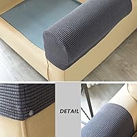 Vista 4 de Fundas para reposabrazos para sillas y sofás, fundas de jacquard para reposabrazos de sofá de elastano, protector antideslizante de muebles, fundas
