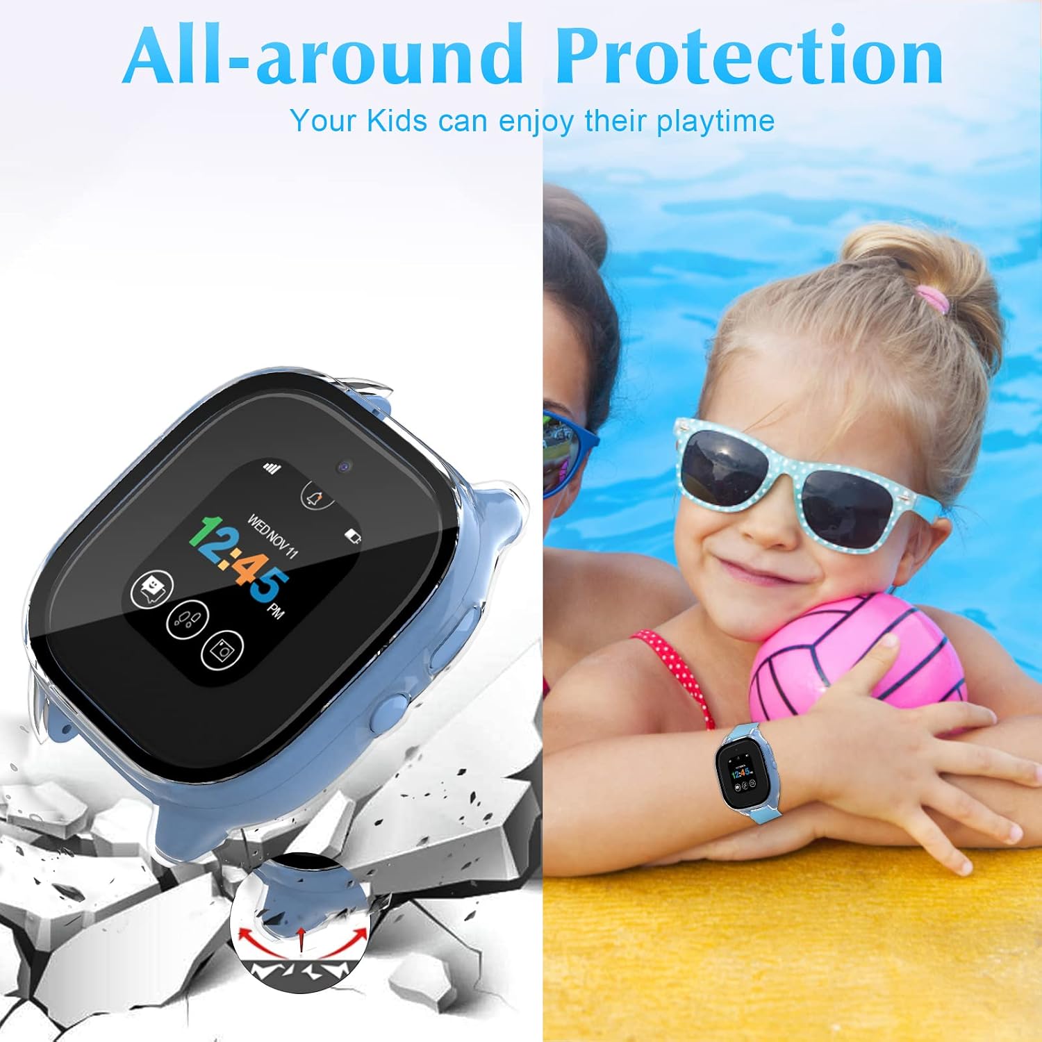2-Pack Case Compatible for Gizmo Watch 3 Screen Protector for Kids image 4